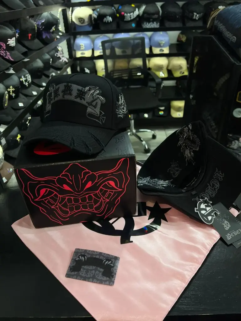 REBEL HATS BLACK DRAGON