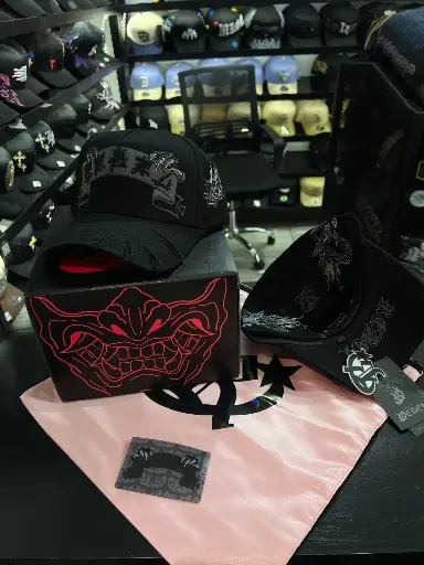 REBEL HATS BLACK DRAGON